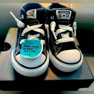 Baby 🖤 Converse high tops!!